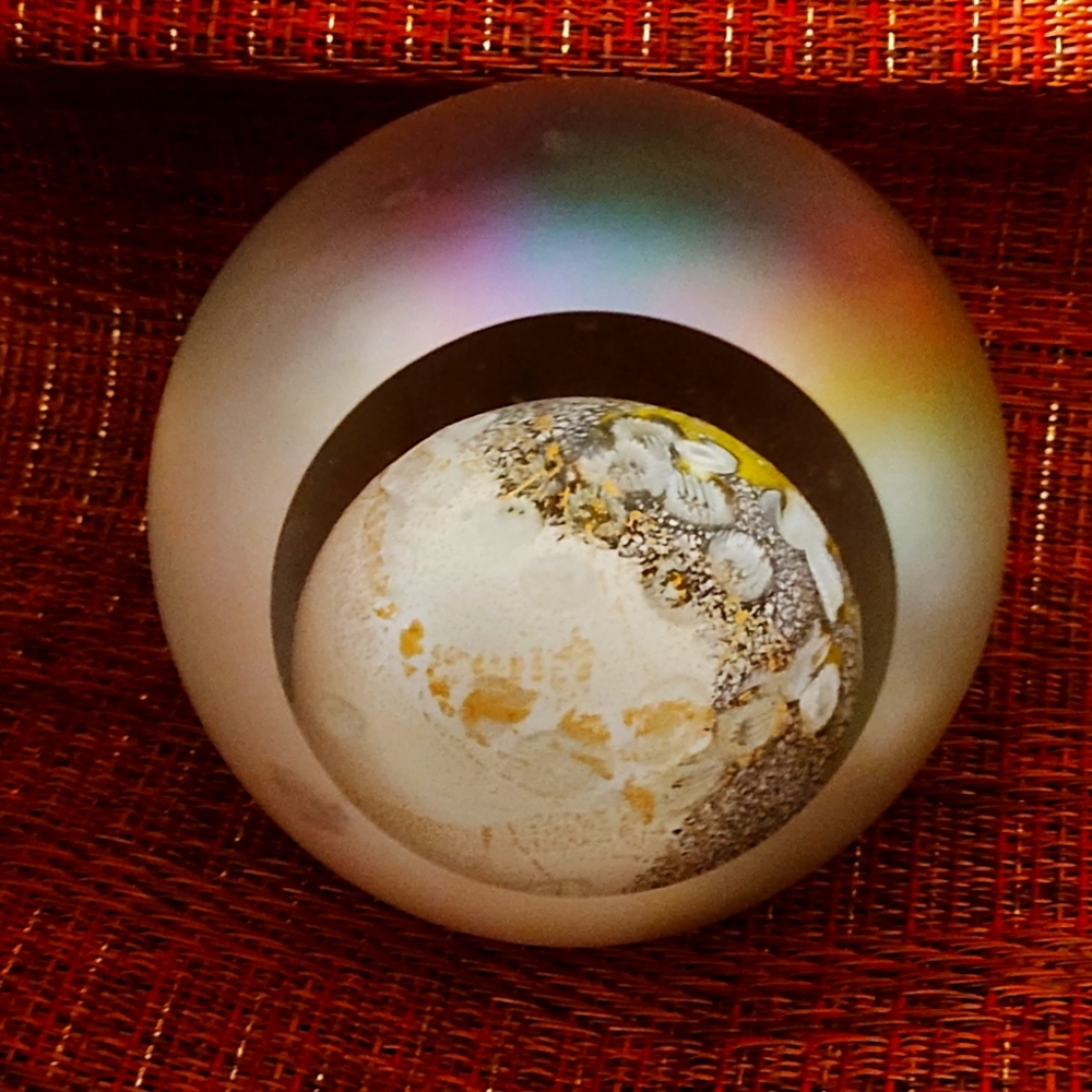 GLASS EYE STUDIO "MOON" paperweight